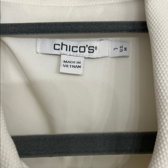 Chico's Knit Shacket Ecru - Picture 3 of 6